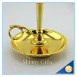 Shinny Gifts Factory Gold Plating Metal Candle holder Church Brass Candle Holder