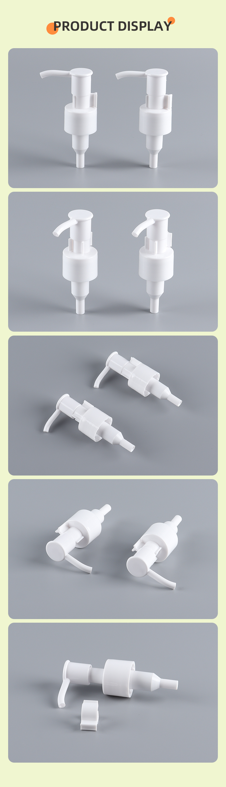 Smooth Closure 24/410 Press Plasitc Lotion Pump With Screw Cap