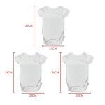 Customizable White Short Sleeve Newborn Romper For Sublimation Heat Transfer