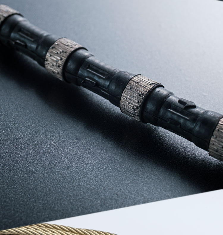 11.5mm Diamond Wire Saw for Granite Quarrying Cutting Speed 10-30 m2/h Life Span 20-40 m2/