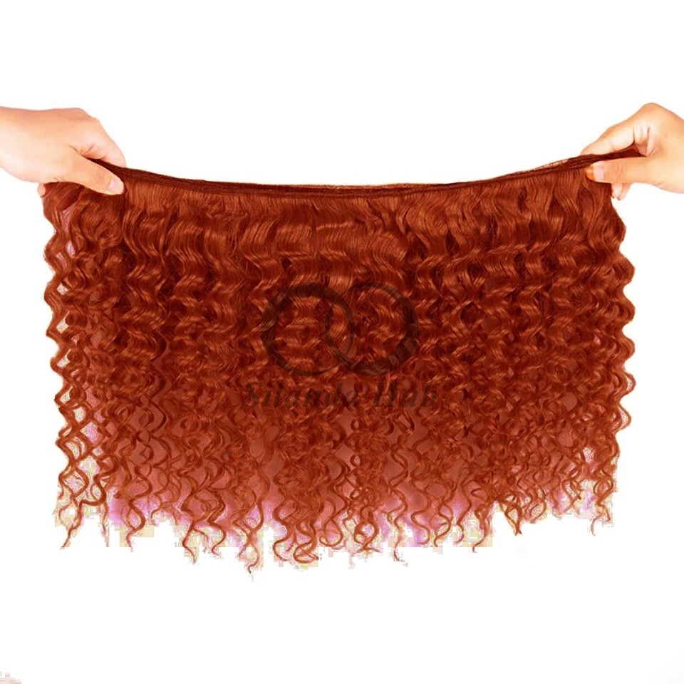 Ginger Orange Deep Wave Remy Human Hair Bundles Sew In Weave Bundles Brazilian Bundle Deals