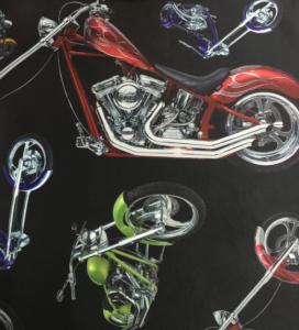 Quality New Printing ! 100% cotton MOTORCYCLE Pattern for casual clothing Jacquard knitted fabric wholesale
