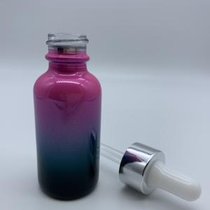 Quality 15ml 20ml Screw Cap Cosmetic Glass Dropper Bottles With Rubber Dropper wholesale