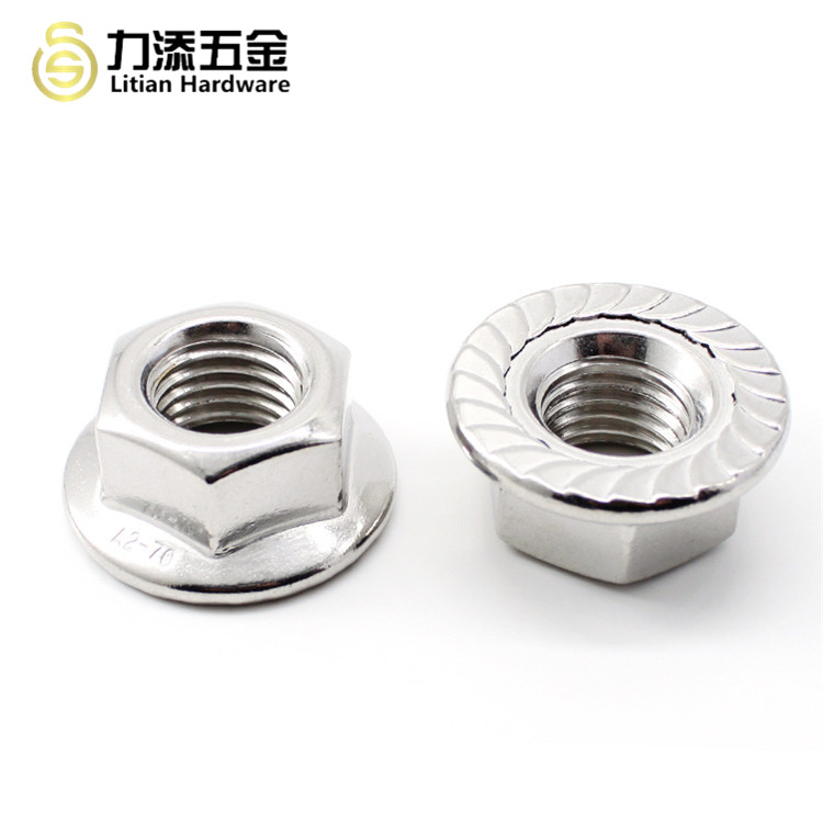 Stainless Steel Carbon Steel Flange Nylon Lock Nut , Grade 8 Din 6923 M6 Zinc Plated