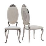 Modern Fashion Gold White Stainless Steel Banquet Chair Luxury Banquet Wedding