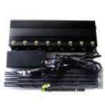 8 Antennas 20W Power Adjustable Cell Phone Signal Jammer Blocker 3G 4G LTE Wifi