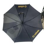 Full Color Printing Long Fiberglass Umbrella Black