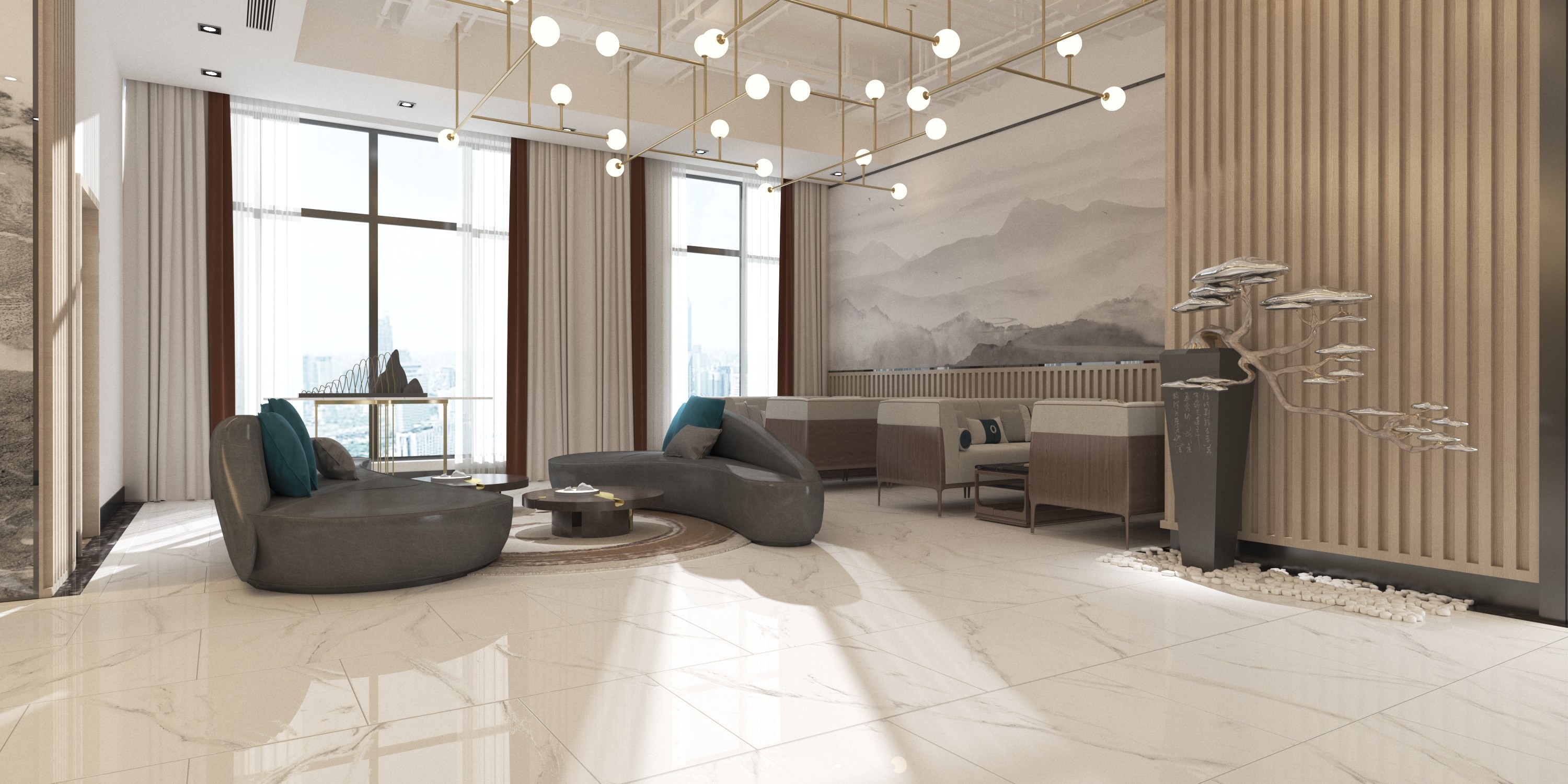Wear Resistant Marble Look Vinyl Plank Flooring Waterproof Flame Retardant 183mm White GKBM Greenpy GL-S5539-1
