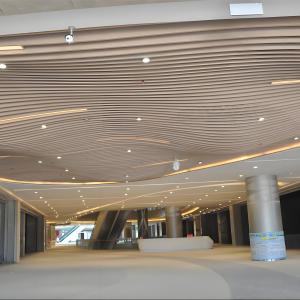 Quality Wood Grain Aluminium Suspended Baffle Ceiling U Shape Decorative Profile wholesale