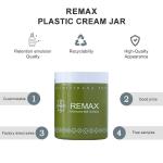 250g Plastic Cream Jar Green Matte Finish Generous Capacity Sleek White Lid