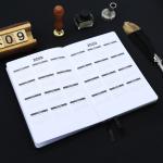 Undated A5 Business Planner Notebook , Leather Weekly Monthly Planner Round