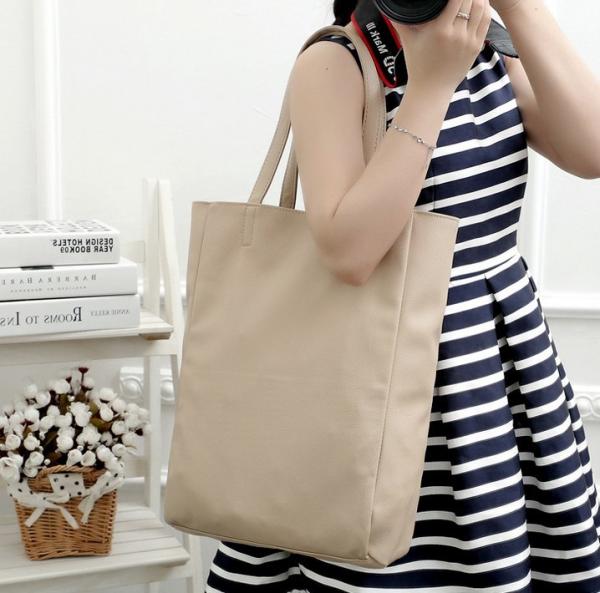 PU leather shoulder bag handbag simple retro long section of women's handbags