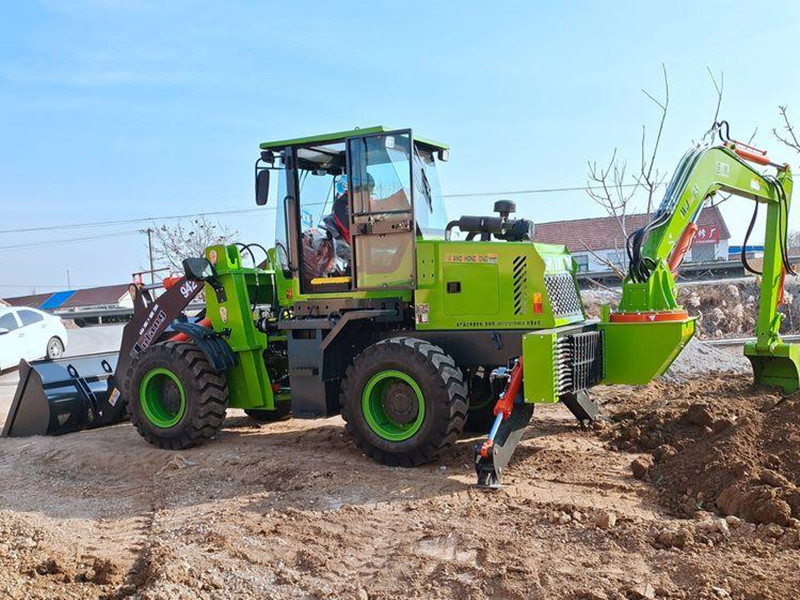 Loader backhoe excavator with auger mower breaker grapple mini backhoe loader for sale