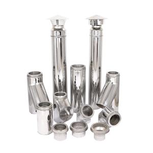 Quality Twist Double Wall Stainless Steel Chimney Pipe Black Powder Coating Durable wholesale