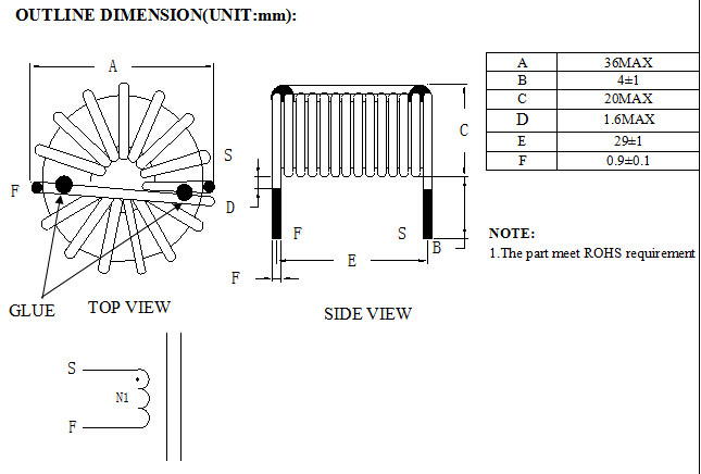 Horizontal Structure Common Mode Coil UL 3750V Insulation Hi - Pot Biflar Winding