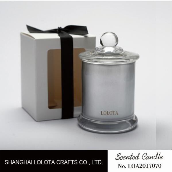 Clear Cap Lid Scented Soy Jar Candles With Linden Flower / Caribbean Escape