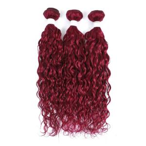 Quality Burgundy Water Wave Remy Human Hair Bundles Sew In Weave Bundles Brazilian Bundle Deals wholesale