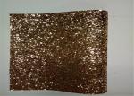 Home Decoration Gold Glitter Fabric , Thick Glitter Fabric For Dresses
