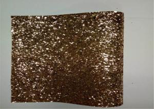 Quality Home Decoration Gold Glitter Fabric , Thick Glitter Fabric For Dresses wholesale