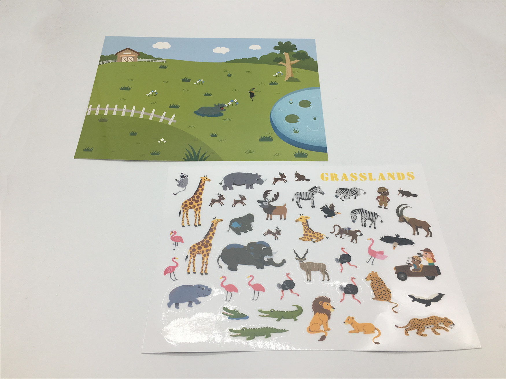 DIY Hand Make Cartoon Stickers For Kids Reusable / Clear Waterproof PVC Sticker