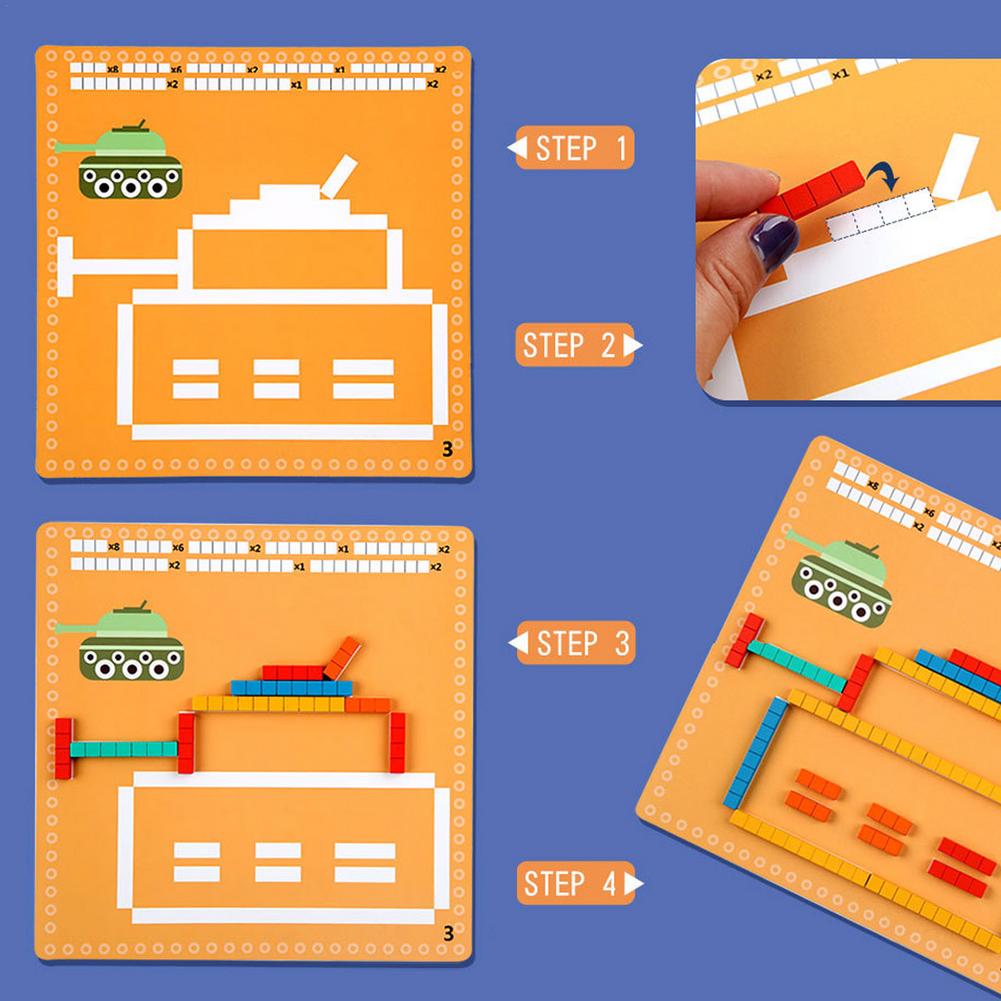 Arithmetic Jigsaw Puzzle Wooden For Child Early Learning Logical Thinking
