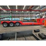 Hydraulic Detachable Gooseneck Semi Truck Lowboy Trailer , Heavy Machine