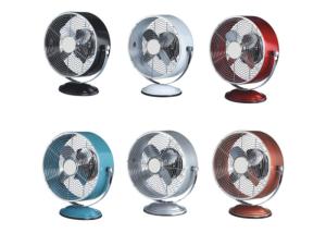 Quality Mini Metal Retro Small Table Electric Clock Fan 9 Inch Fashion wholesale