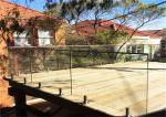 CE Approved Tempered Frameless Glass Railing With Stainless Steel Spigots