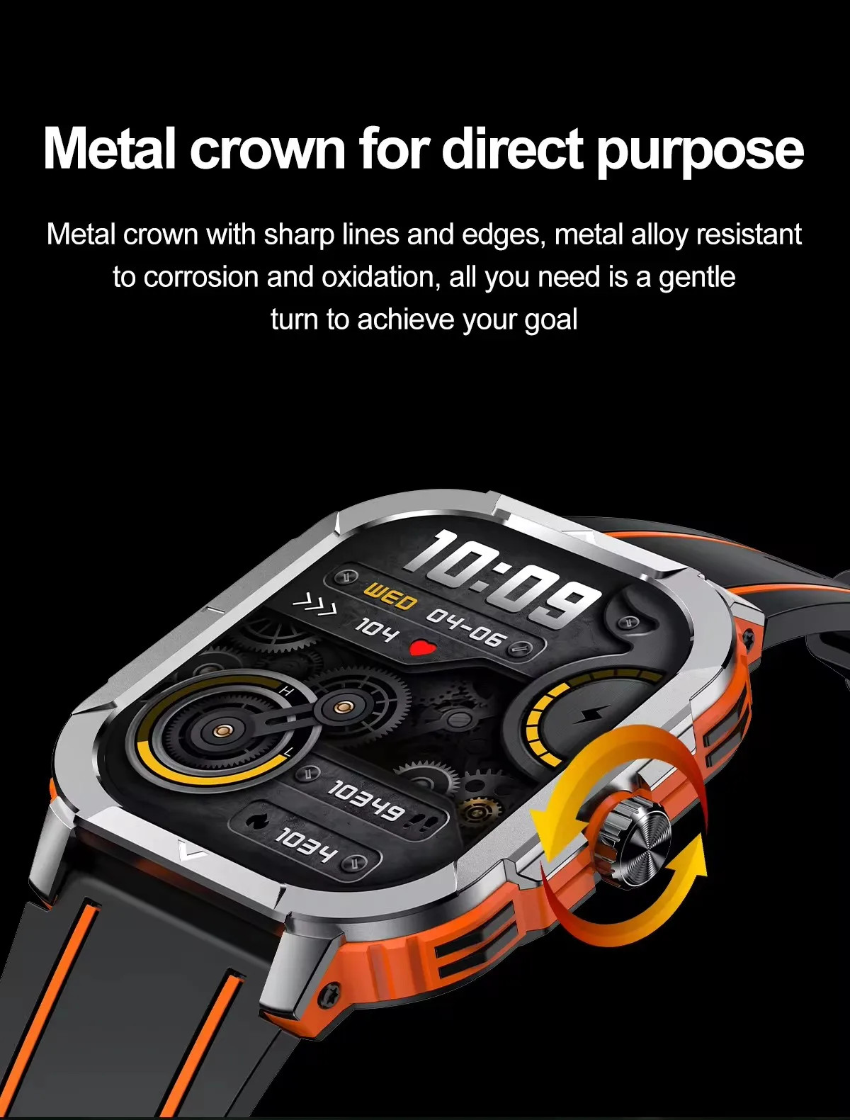 HK56 2.06Inch Rugged Smartwatch 42mm Amoled Retina Screen