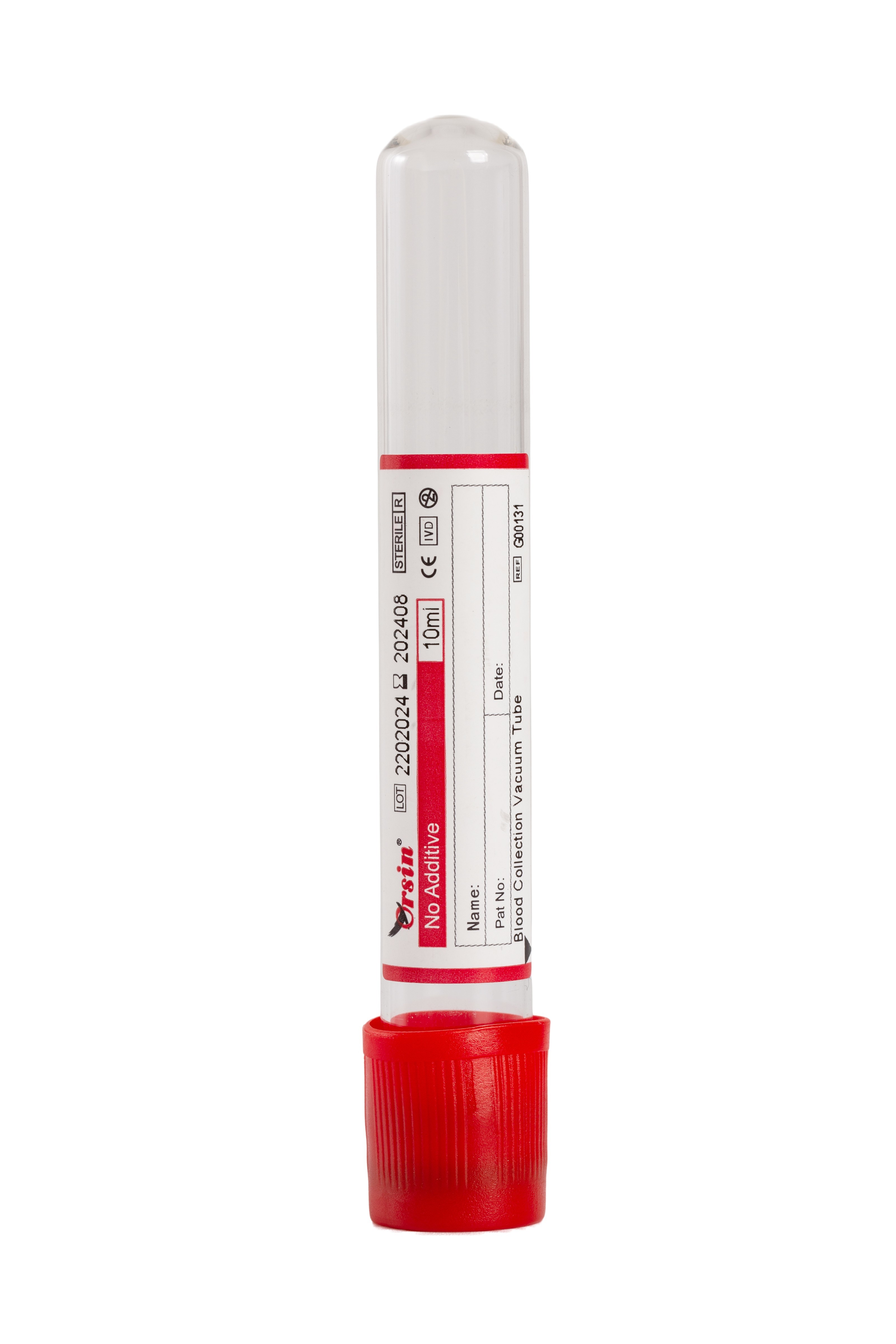 Plain Red Top Tube No Additive 0.5ml-10ml Serum Blood Sample Collection Tubes