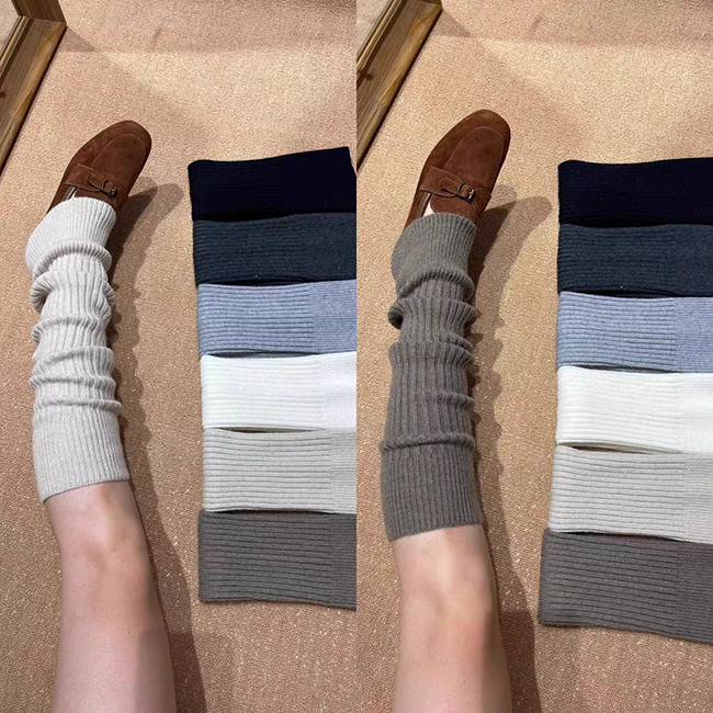 Women Luxury Cashmere Leg Warmers Soft And Thermal Winter Knitted Leg Warmer