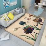 Beautiful Flowers Lotus Chrysanthemum Living Room Floor Carpet With Special