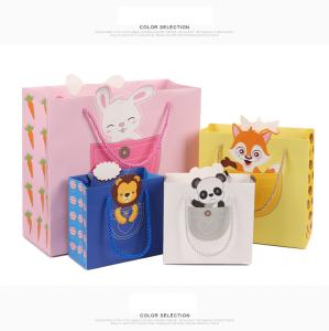 Quality Children Cartoon Candy Kraft Paper Gift Bags Moistureproof Reusable wholesale