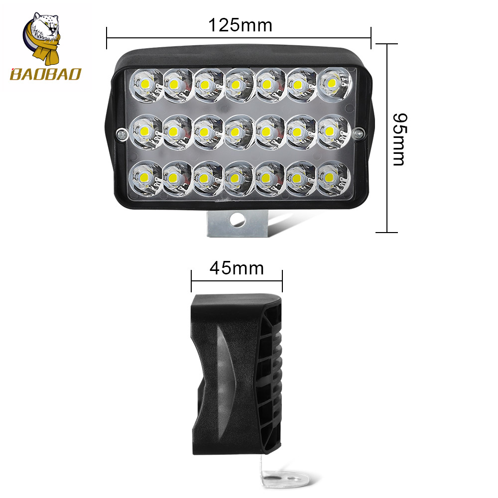21 Beam White Plastic 3500LM 80V Motorcycle LED Headlight Accessories
