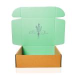 Corrugated Board Packaging Shipping Gift Boxes Green Mailer Box With Logo