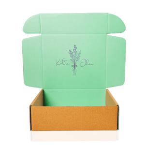 Quality Corrugated Board Packaging Shipping Gift Boxes Green Mailer Box With Logo wholesale