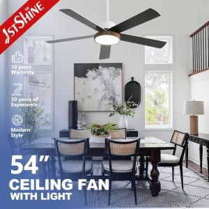 Quality Lower Noise DC Motor Ceiling Fan Light with 6 Speed Remote Control White Housing wholesale