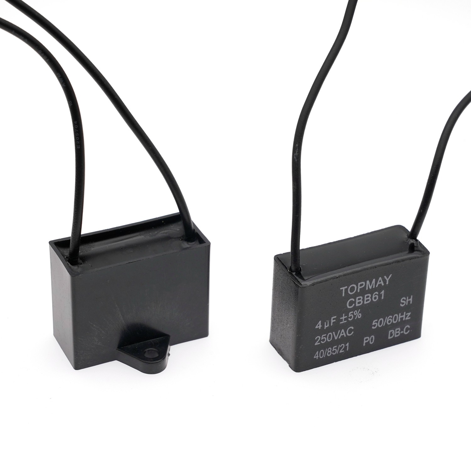 CBB61 AC 10uF Motor Capacitor 250VAC Wire Leads Terminal For Electric Pump
