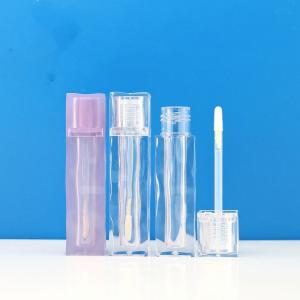 Quality Wave Transparent Lip Color Empty Tube Glass Glaze 5ml Cosmetic Packaging wholesale