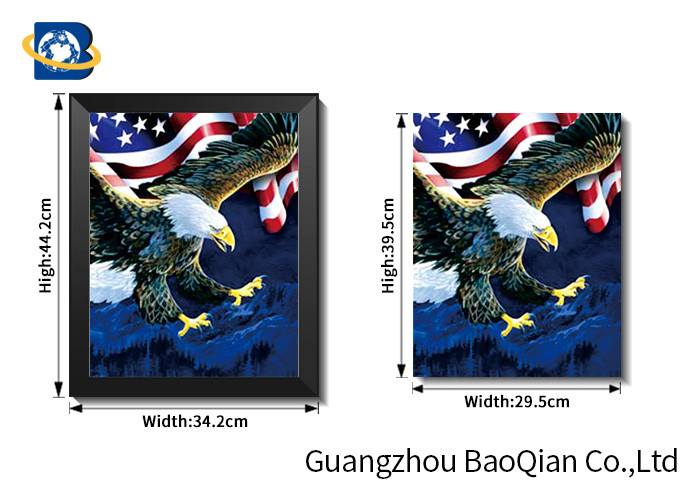 3d Wall Decor Picture With Tiger / Eagle , 3d Stereograph Printing