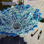 Geometric Mirror Metal Garden Statues Outdoor Stainless Steel