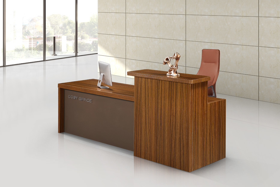 Knock Down Compact Reception Desk , L Shaped Reception Desk For Commercial