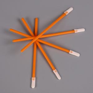 Quality 70mm PP Stick Flat Tip Swabs Double Knitted Cleanroom Microfiber swabs wholesale