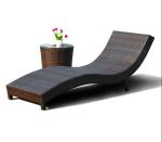 Leisure Aluminium PE Rattan Chaise Lounge chairs Outdoor Garden patio beach