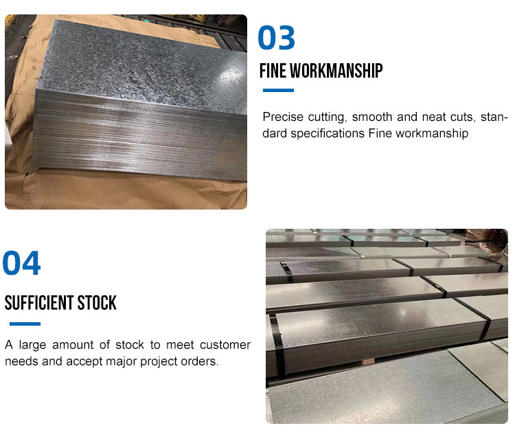 Hot Sale SPCC Dx51d Dx52D Dx53D Galvanized Steel Sheet Z100 Z150 Z275 Zinc Coated Gi Plate for Roofing Sheet