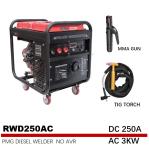 75V RWD250AC 250A Arc Welding Generators 531cc 3kw Petrol Generator