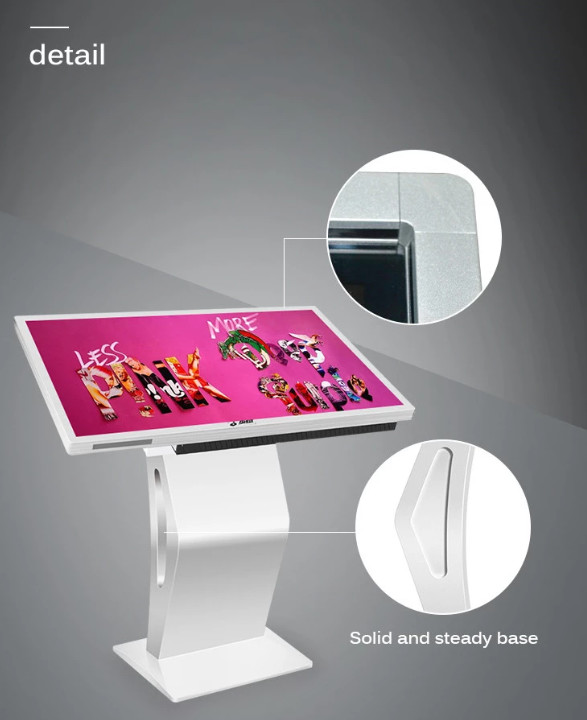 32" 43" 49" Horizontal Digital Signage , Multi Language Floor Standing Kiosk