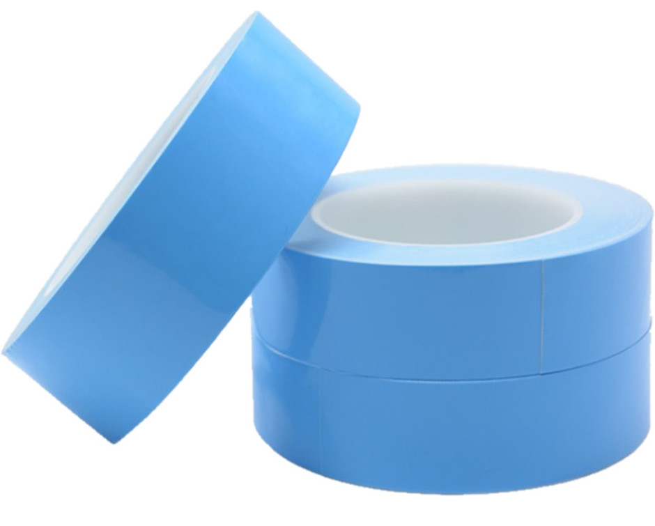 Blue PE Film Fiberglass Adhesive Tape Double Side Thermal Insulation