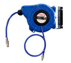 Quality Metal Housing Auto Pneumatic Air Hose Reel Flexible For 15Bar PU Braided Hose wholesale