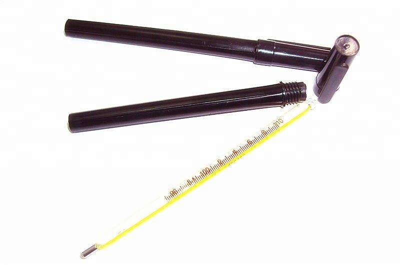 High accuracy animal body mercury glass veterinary thermometer